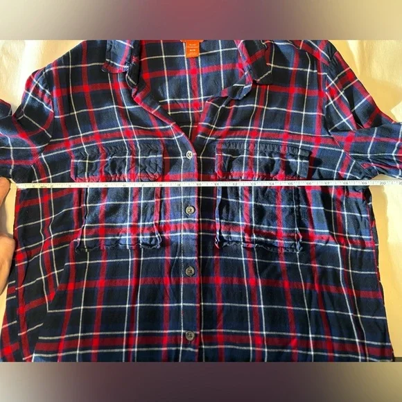 Joe Fresh Flannel-Style Button Down – Size Medium - Picture 8 of 9